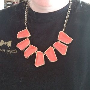 Peachy coral statement necklace